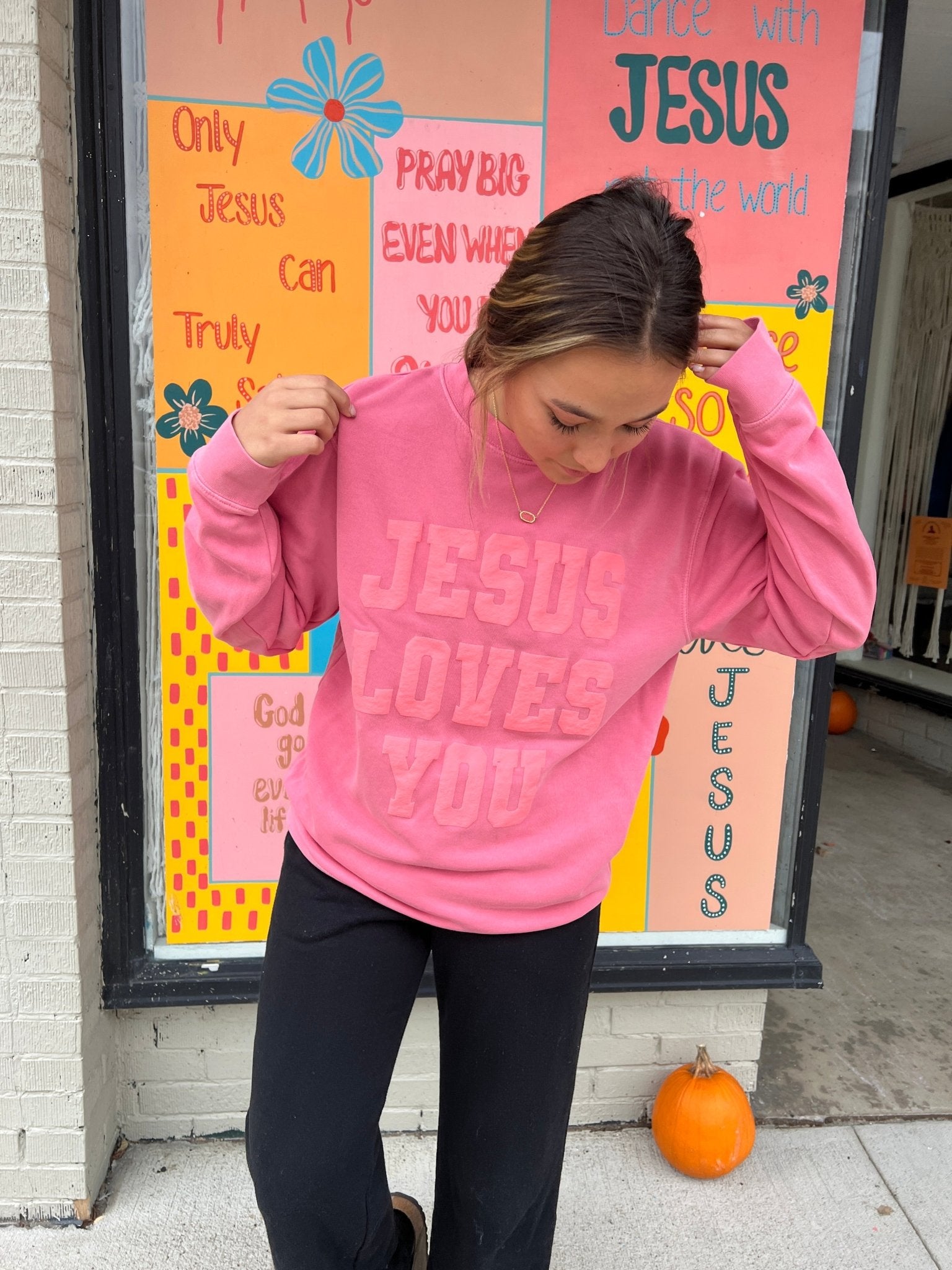 Loving God | Jesus Loves You Garment Dyed Crewneck - Loving God